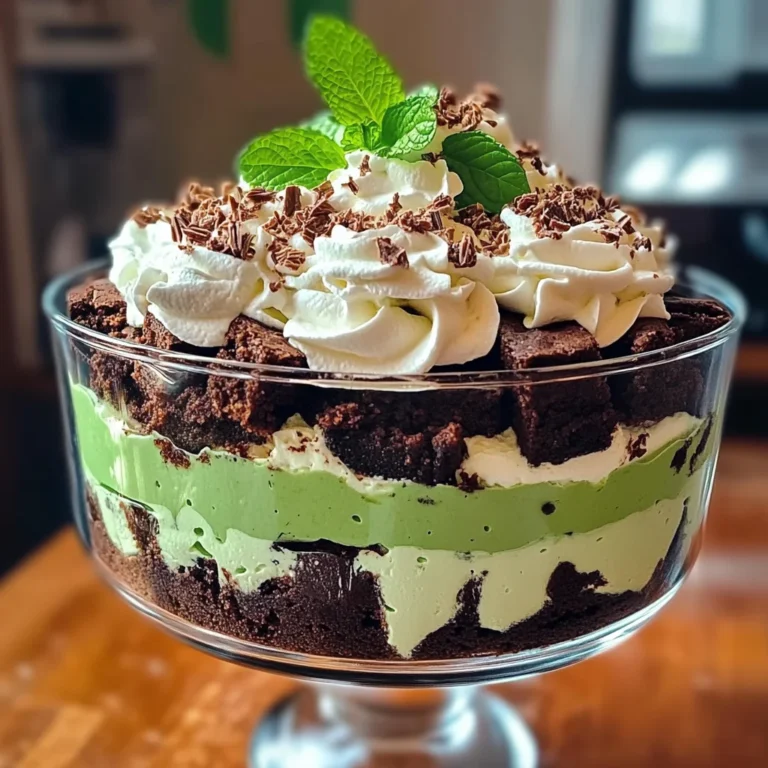 St. Patricks Day Brownie Trifle